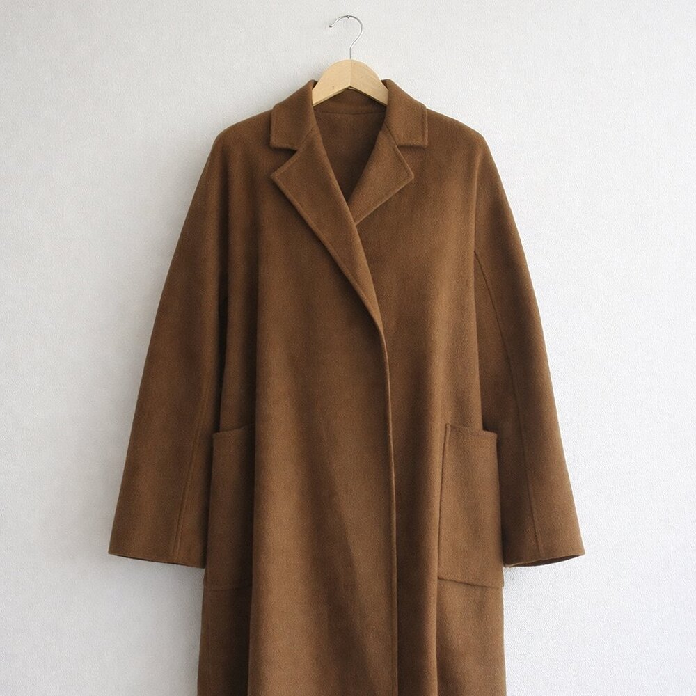 Sylvia Wang 100% wool cape-style coat 🤎